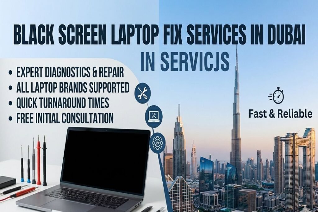 Black Screen Laptop Fix Services in Dubai