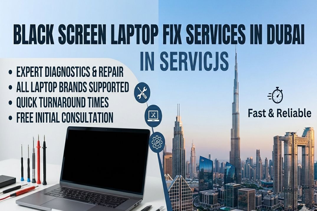 Black Screen Laptop Fix Services in Dubai