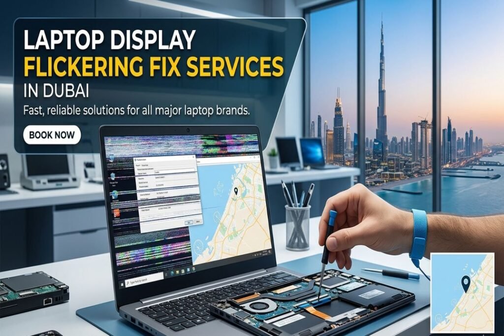 Laptop Display Flickering Fix Services in Dubai