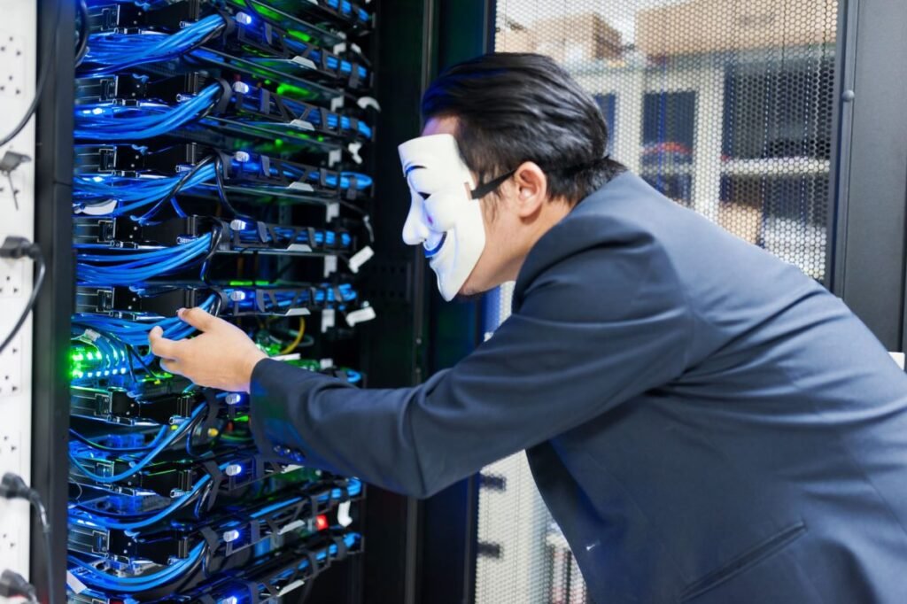 Fortinet FortiGate firewall installed in a Downtown Dubai office network rack