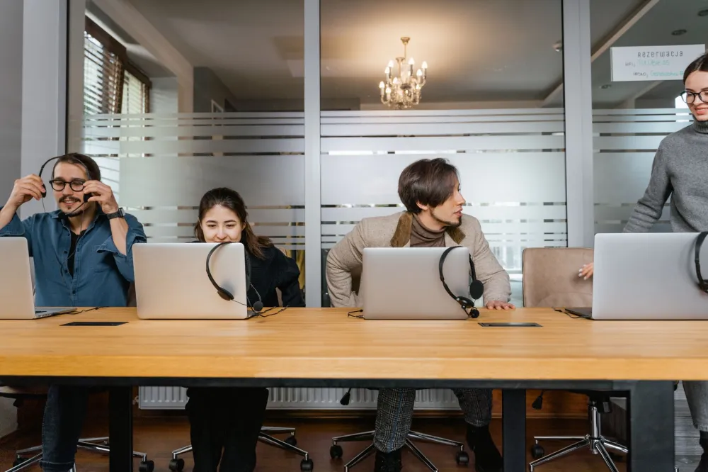Office team working productively after professional computer and laptop services in Sheikh Zayed Road