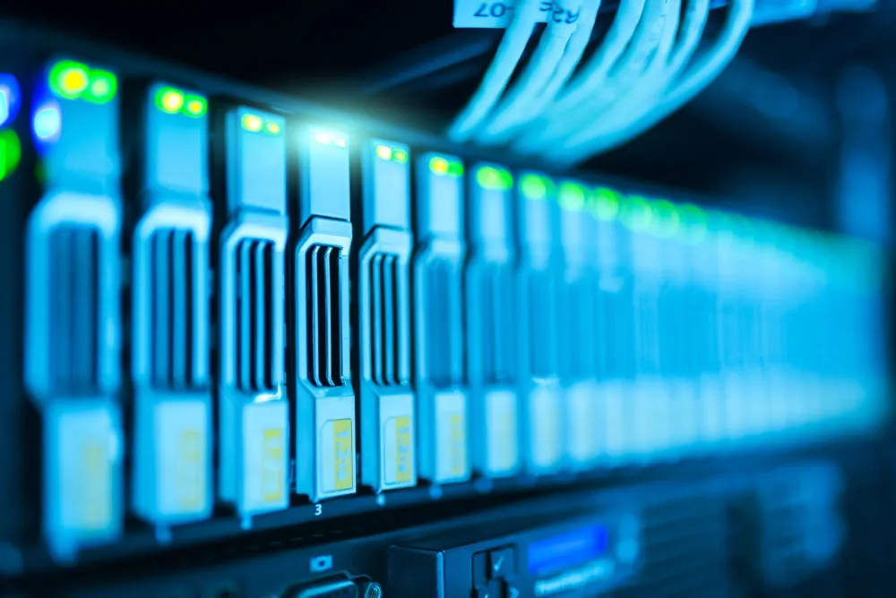 Small office server rack configured during IT consulting project in Dubai