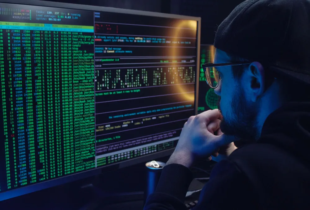 IT engineer configuring a Fortinet firewall for a small business in Dubai