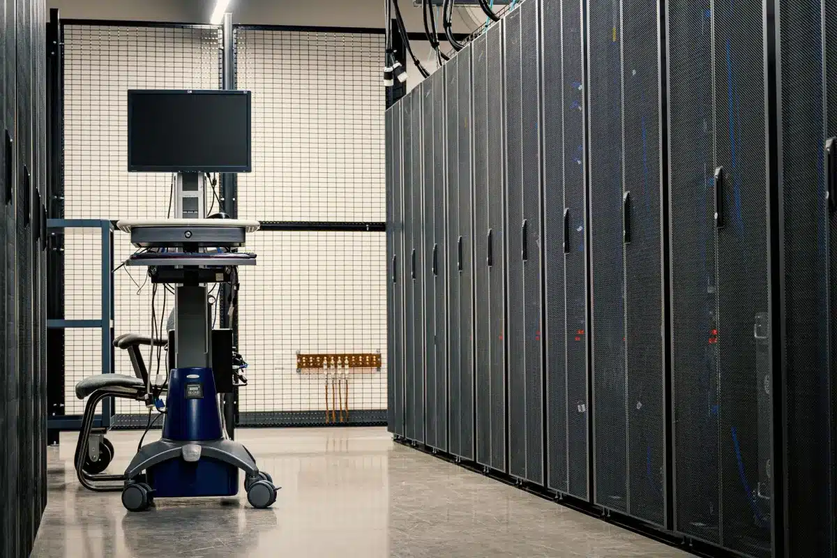 Small business server rack setup in a Dubai office environment