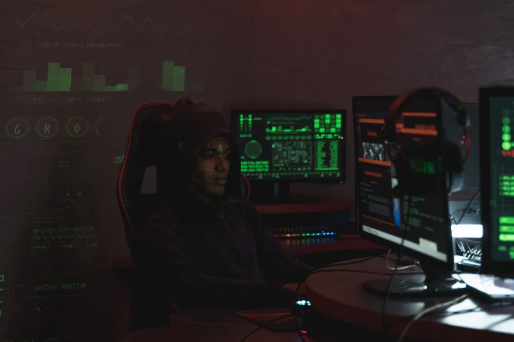 IT engineer configuring a Fortinet firewall for a Dubai small business office