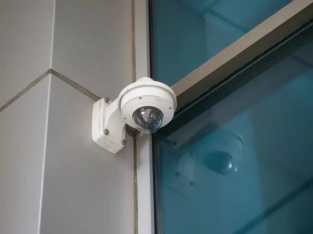 Professional CCTV and IP camera security system installed in an Al Barsha office