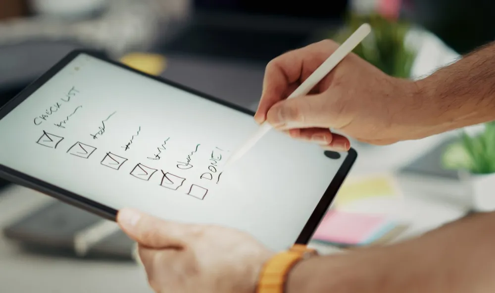 Developer reviewing e-commerce website launch checklist before going live in Dubai Marina