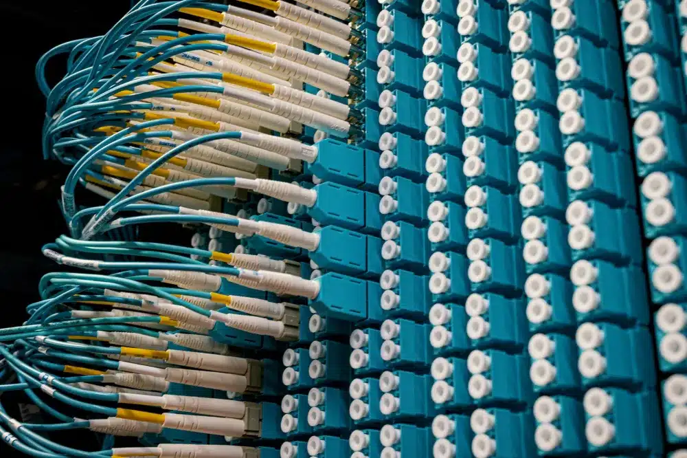Structured Cat6 network cabling and patch panel installation for a Dubai office setup