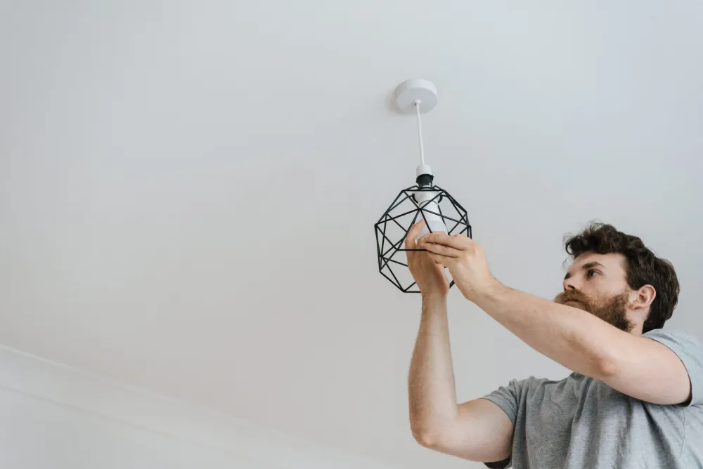 Ceiling-mounted Wi-Fi access point installed for full office coverage in Dubai Silicon Oasis